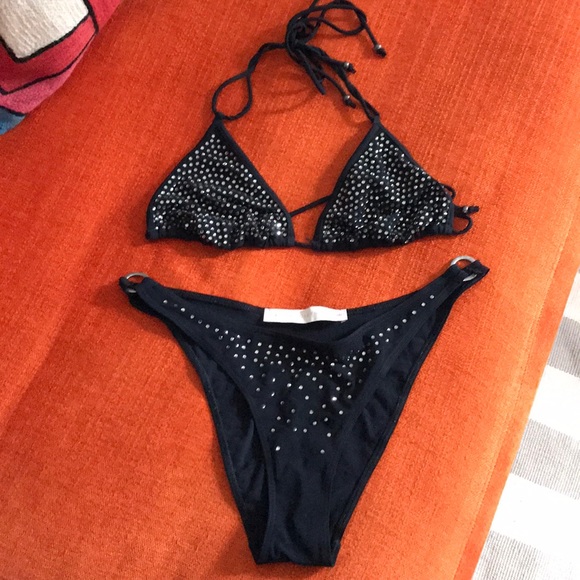 StellaMcCartney for H&M Other - Stella McCartney for H&M black rhinestone bikini M
